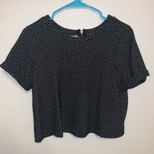 Black short sleeve top